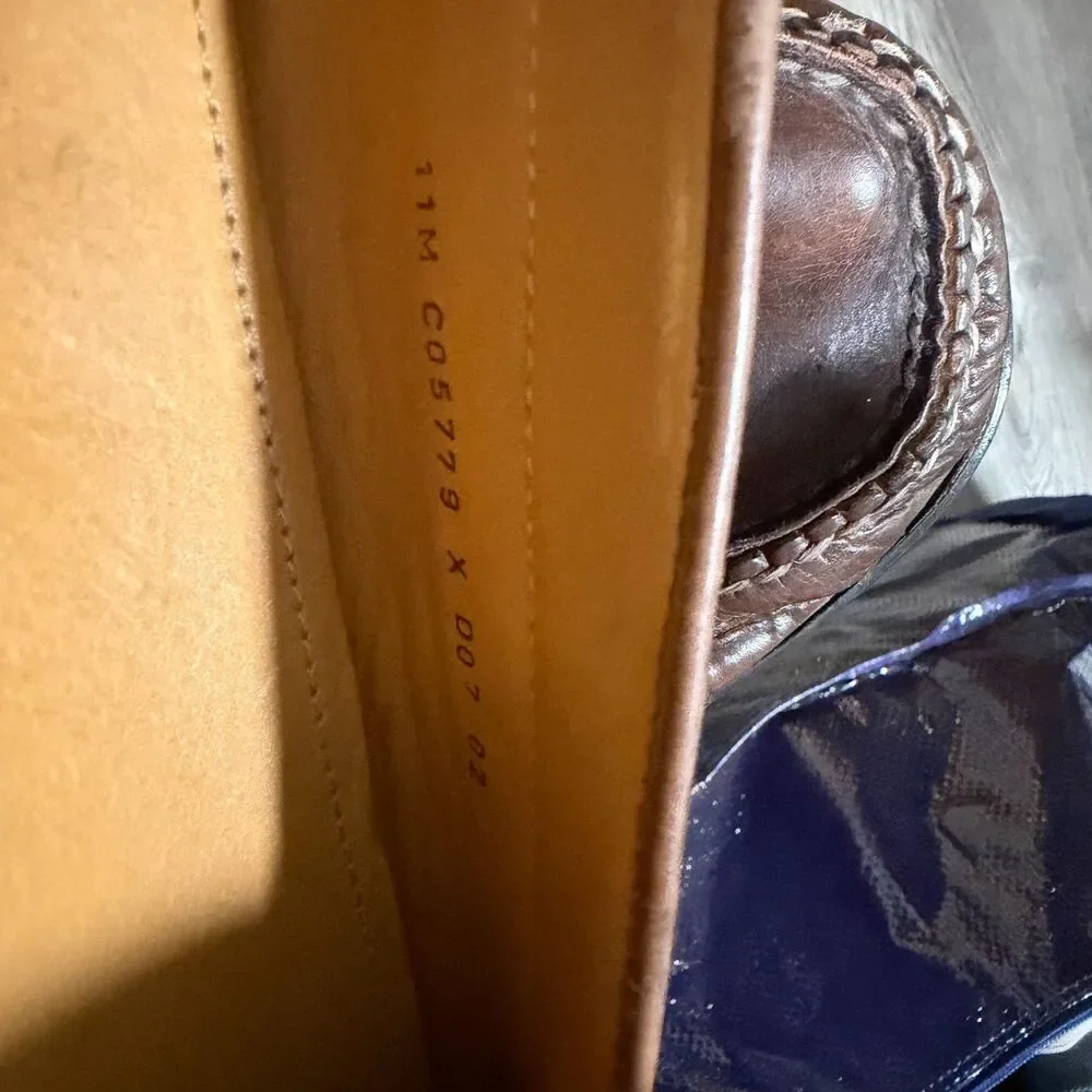 Cole Haan NikeAir Men's 11M Brown Leather Slip On Loafers Comfort Dress Shoes